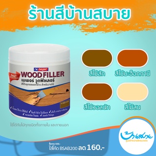 สีโป๊วไม้ Beger Wood Filler (กระปุก500G) วู๊ดฟิลเลอร์ โป้วไม้