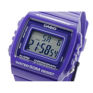 Casio Standard นาฬิกาข้อมือ สีม่วง สายเรซิน รุ่น W-215H-6A