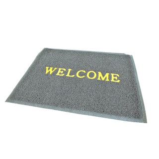 พรมเช็ดเท้าดักฝุ่น HOME LIVING STYLET WELCOME 60X80 ซม. สีเทาDOOR MAT HOME LIVING STYLE WELCOME 60X80CM GRAY