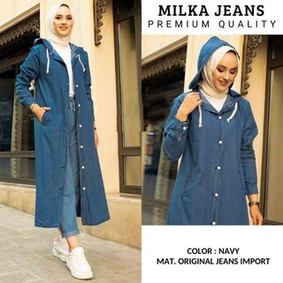 Milka JEANS DW - DRESS ชุดเดรสยีน พรีเมี่ยม แฟชั่นล่าสุด สําหรับสตรีชาวมุสลิม - SF