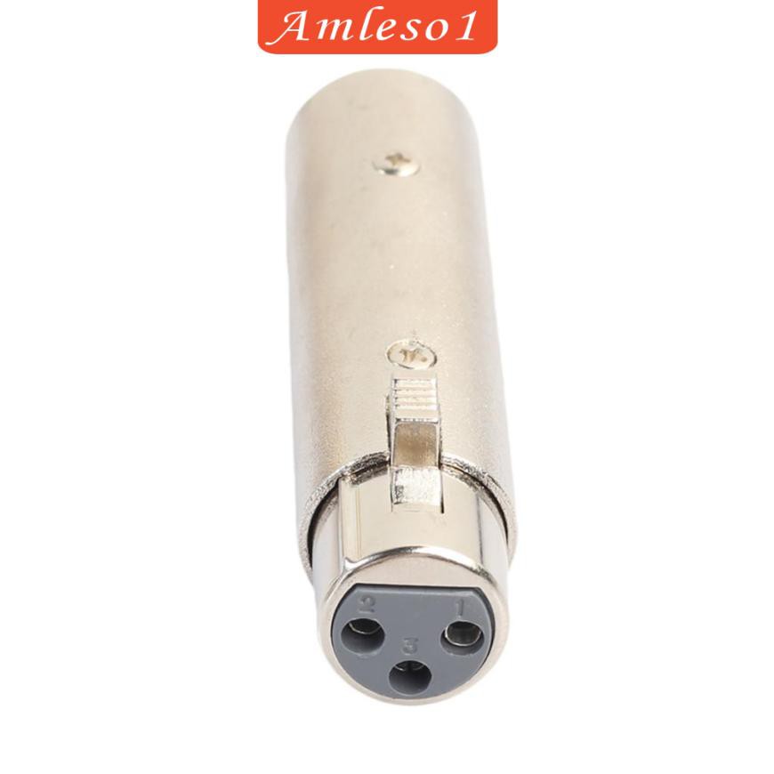 ( Amleso1 ) 3 Pin Xlr Audio Video Male To Female อะแดปเตอร์เชื่อมต่อสายเคเบิ้ล