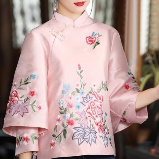 🍒ชุดจีนงานปัก กี่เพ้า ชุดฮั่นฝู ชุดจีนโบราณ ชุดฮันบก Cosplay เสื้อกันหนาวงานปัก - รูปที่ 5