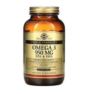 Solgar, Omega-3 EPA &amp; DHA, Triple Strength 950 mg 100 Softgels