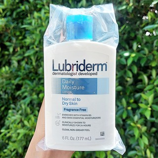 ลูบริเดิร์ม โลชั่น สำหรับผิวธรรมดา-ผิวแห้ง Daily Moisture Lotion Normal to Dry Skin Fragrance Free 177 ml (Lubriderm®)