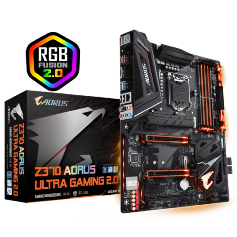 MAINBOARD (เมนบอร์ด) 1151v2 GIGABYTE Z370 AORUS ULTRA GAMING 2.0 RGB ตัวท็อป พร้อมส่ง