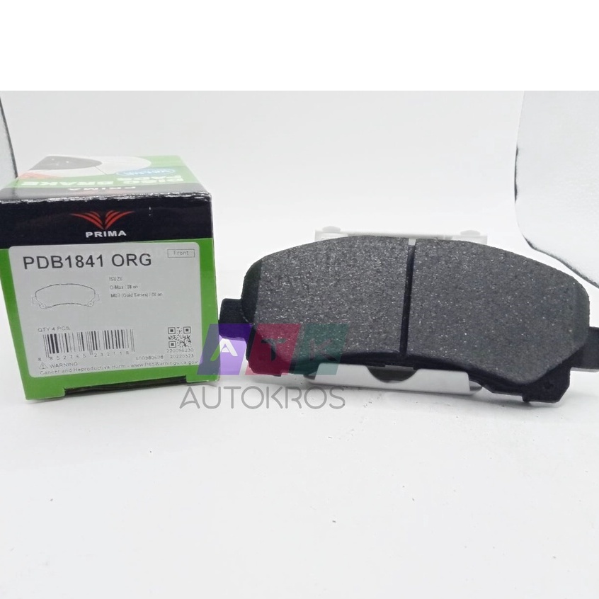 ผ้าเบรก หน้า PRIMA PDB1841 สำหรับ ISUZU รุ่น DMAX 2008 - 2018 | MU7(GOLD SERIES) 08'