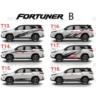 สติ๊กเกอร์แต่งรถด้านข้างลายโคลนสติ๊กเกอร์แต่งรถ ฟอร์จูนเนอร์ Fortuner