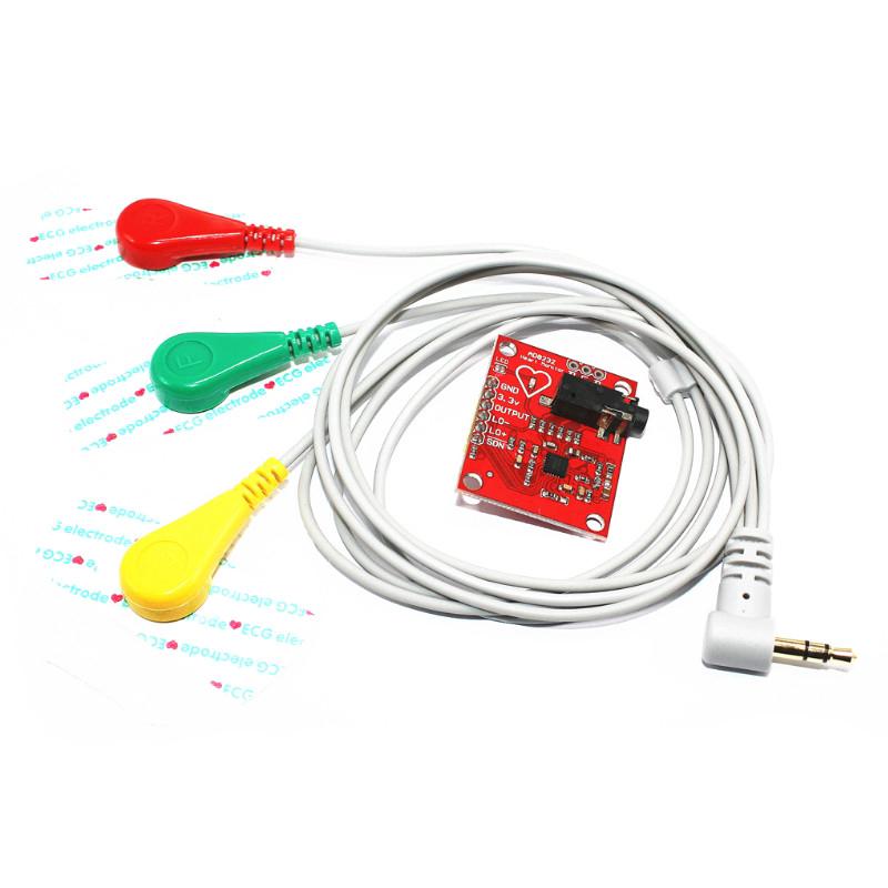 AD8232 Ecg Measurement Pulse Heart Ecg Monitoring Sensor Module Kit