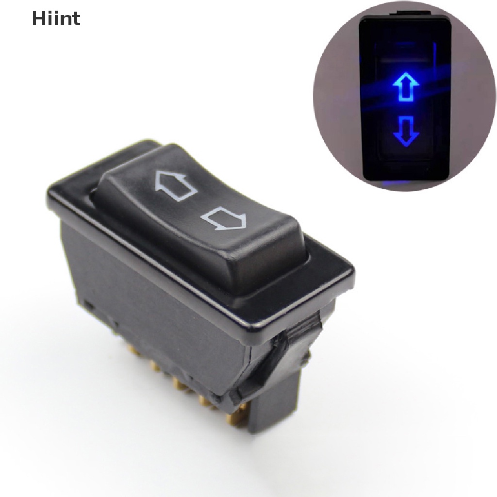 [Hiint] สวิตช์หน้าต่างรถยนต์ กระแสตรง 12V 20A 5 Pins สีฟ้า