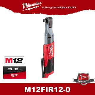 Milwaukee M12FIR12 ประแจบล็อกไร้สาย 12 โวลต์ (แรงบิด 81NM) RATCHET M12FIR12-0 FUEL (ตัวเปล่า)