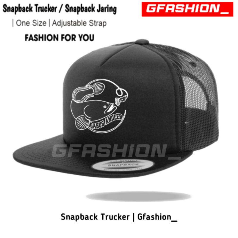 ANGLER MESH SNAPBACK HAT/ TRUCKER SNAPBACK HAT/ หมวกตกปลา