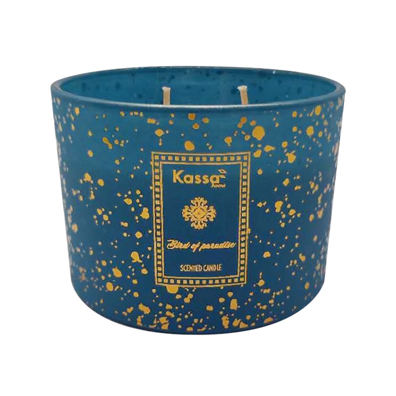 Chaixing Home เทียนหอมในแก้ว 2 ไส้ GLITTER กลิ่น Bird of Paradise KASSA HOME รุ่น KL4811178-BE