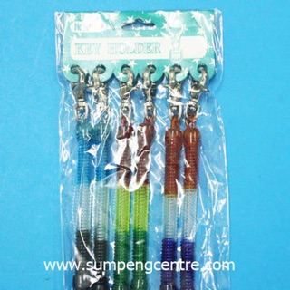 พวงกุญแจตัวล๊อค สายโทรศัพท์ no:944 (6 ชิ้น),  Hook keychains with phone cords no:944(6 pieces)