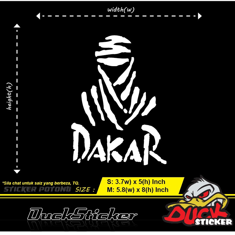 สติ๊กเกอร์ DAKAR 1PCS 4x4 4wd แรลลี่