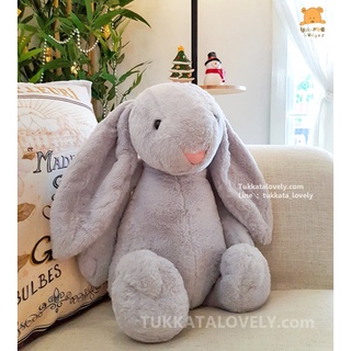 ตุ๊กตากระต่ายหูยาว JellyCat สีเทา (Silver)