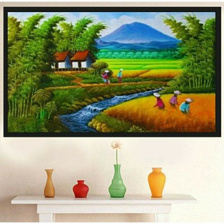 ครอสติชคริสตัลเม็ดกลมติดเต็ม ขนาด40×70cm ชาวนา