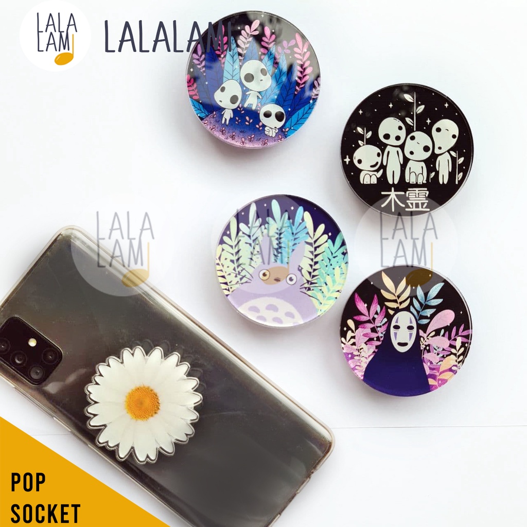 ซ็อกเก็ตป๊อป อะคริลิค น่ารัก POPOSOCKET Mobile GHIBLI, TOTORO, KODAMA, NO FACE - GHIBLI SERIES