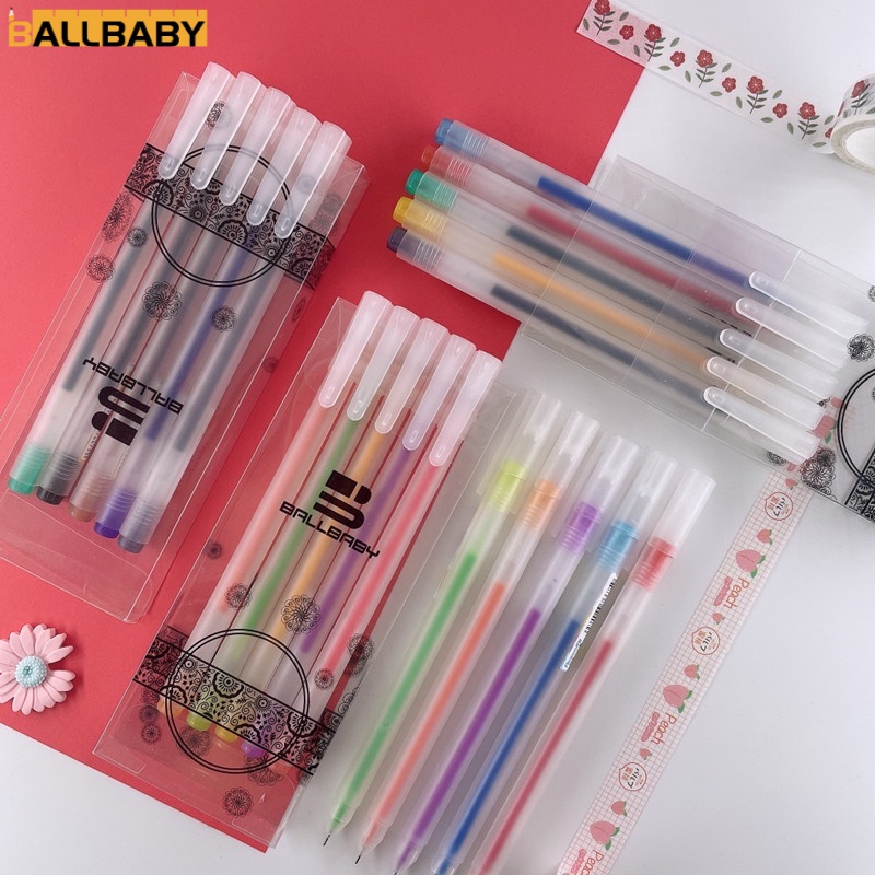 ชุดปากกาเจล สีแคนดี้ สําหรับตกแต่งเครื่องเขียน จํานวน 5 ชิ้น ต่อชุด
