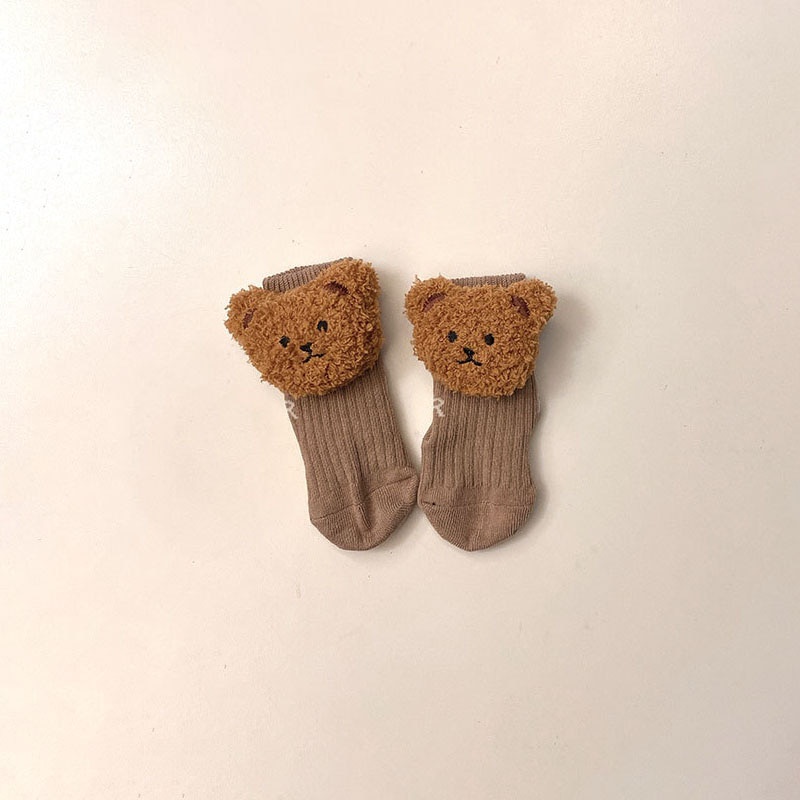 ถุงเท้าผ้าฝ้ายนุ่ม ลายการ์ตูนหมีน่ารัก สําหรับเด็กทารกแรกเกิด เด็กวัยหัดเดิน - รูปที่ 4