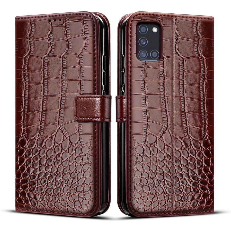 เคสโทรศัพท์หนัง ฝาพับแม่เหล็ก พร้อมช่องใส่บัตร สไตล์เรโทร สําหรับ Samsung Galaxy A31 Samsug A 31 A31