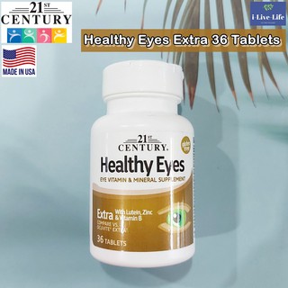 Healthy Eyes Extra with Lutein, Zinc &amp; Vitamin B 36 Tablets - 21st Century บำรุงสายตา Eye Vitamin &amp; Mineral Supplement