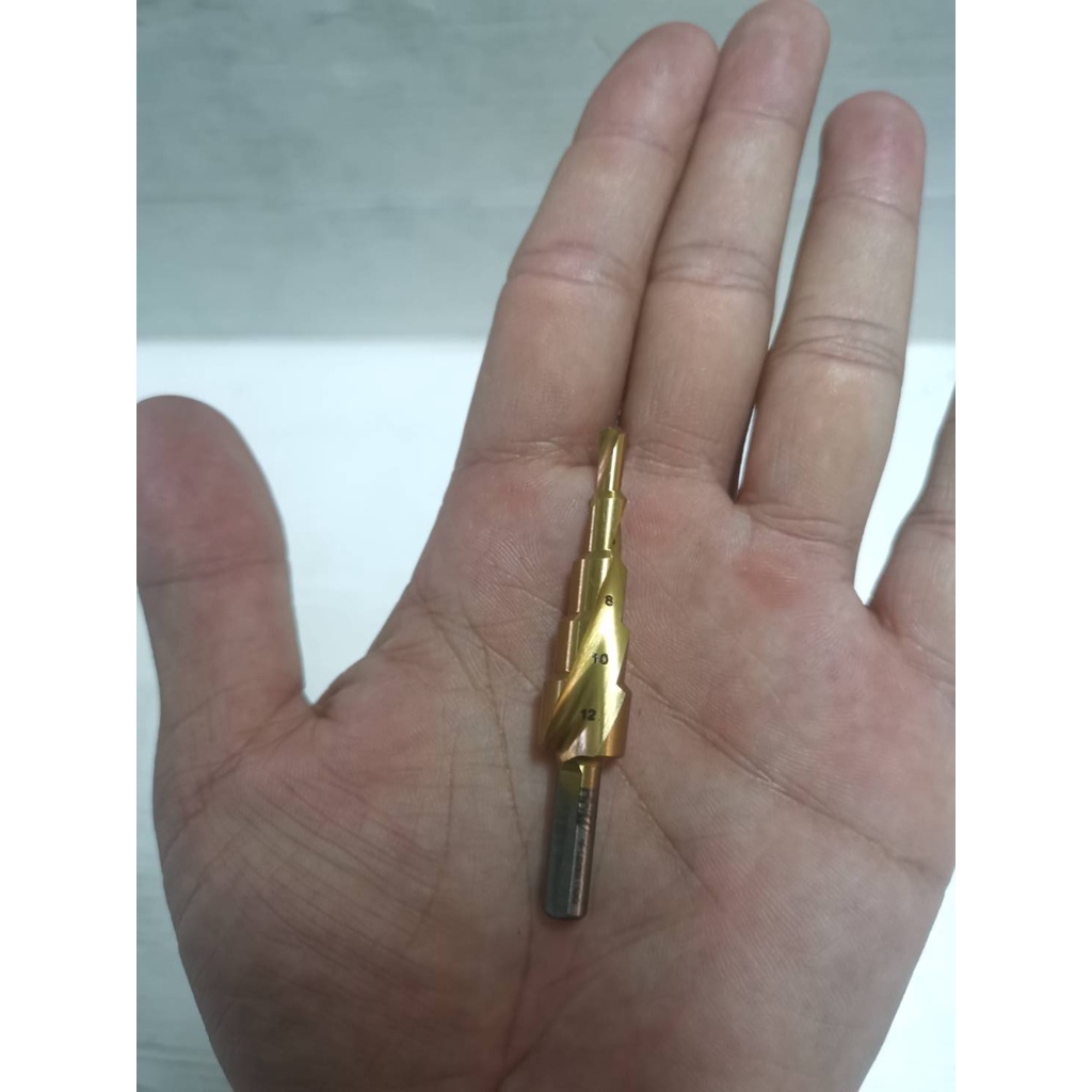 ดอกสว่านทรงเจดีย์ ดอกสว่านสเต๊ป HSS TIN มี 3ขนาด 4-12mm , 4-20mm , 4-32mm HHW (เจาะเหล็ก – สแตนเลส) ราคา ถูกที่สุด ดีลบีเคเค แกลเลอรีภาพที่ 4