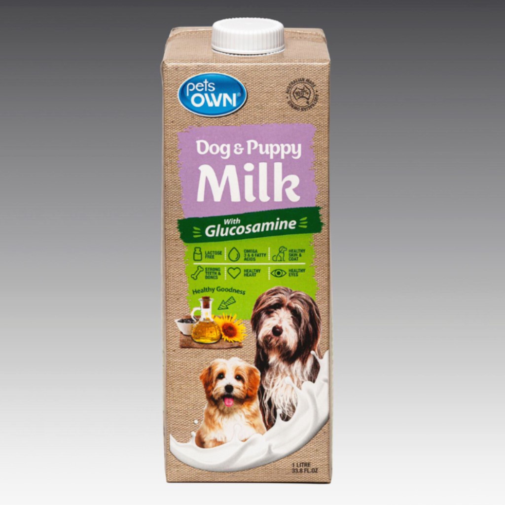 [จัดส่ง ที่รวดเร็ว  ] Pets Own Puppy Milk นมพร้อมดื่มสำหรับลูกสุนัข ขนาด 1 ลิตร (New Package)