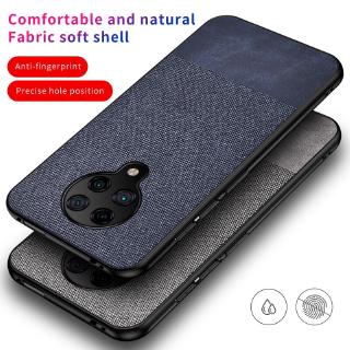 Xiaomi Poco F2 Pro Zoom Luxury Soft silicone edge +Cloth texture Skin Comfortable protective Back Cover