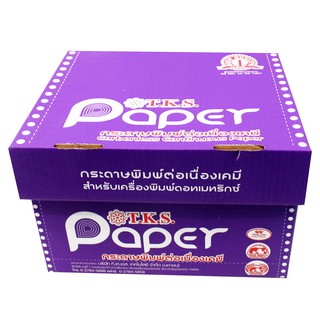 กระดาษต่อเนื่องเคมี ไม่มีเส้น 9x5.5" 3ชั้น T.K.S. Continuous chemical paper, no lines 9x5.5 "3 layers T.K.S.