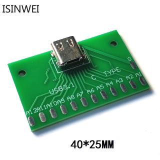 1 ชิ้น type - c usb บอร์ดทดสอบ usb 3 . 1 พร้อม pcb อะแดปเตอร์เชื่อมต่อสําหรับวัดกระแสไฟฟ้า