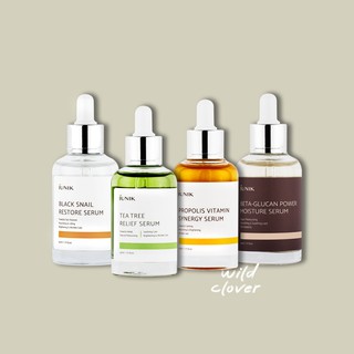 🍀 IUNIK : แท้สแกนได้ tea tree relief serum, propolis vitamin synergy, black snail restore, beta glucan 50ml