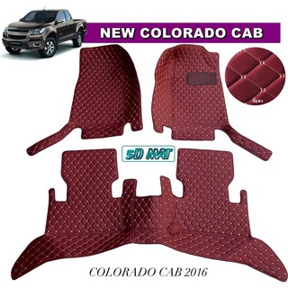 COLORADO CAB 2012-18 พรมรถยนต์6D สีไวน์แดง เต็มคัน