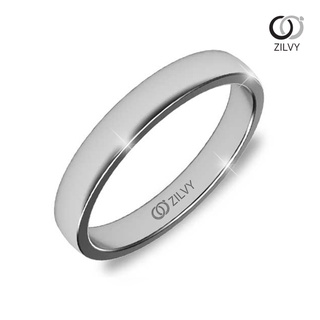 Zilvy  - แหวนทองคำขาว 2.5 MM (BR335)