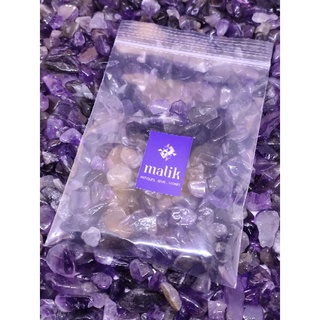 💙 หินอเมทิส 50 กรัม ( Amethyst ) หินเเท้ สีม่วงเข้มสวย ในถุงขนาด 50 กรัม 🌟ราคาพิเศษ🌟