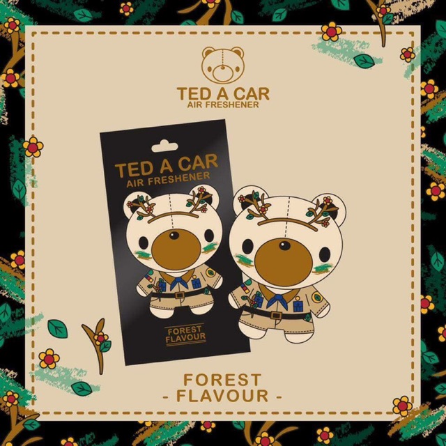 TED A CAR กลิ่น ฟอเรส ตะไคร้หอม : แผ่นน้ำหอมปรับอากาศ สุดฮิต