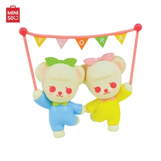 MINISO กล่องสุ่ม กล่องสุ่มโมเดล Wonteddy Flora Outing Series Figure Model ลิขสิทธิ์แท้