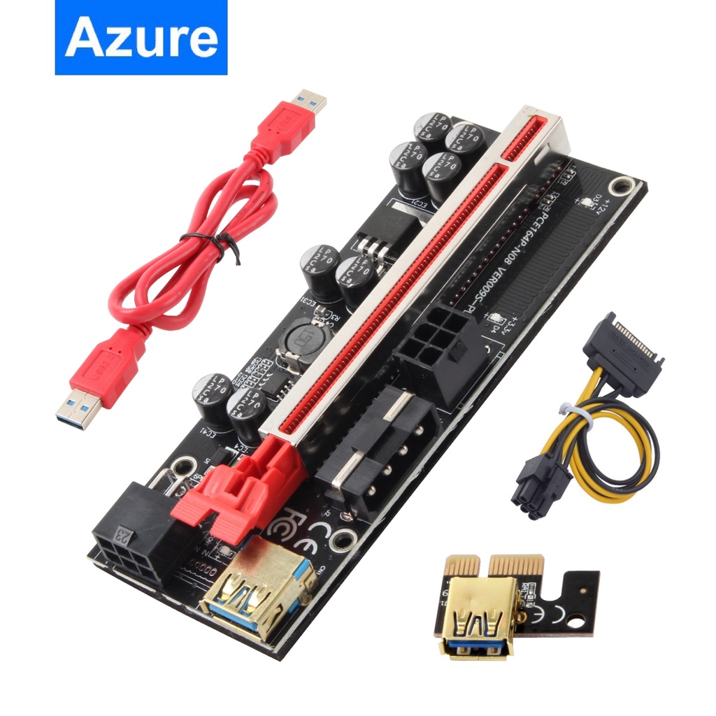 【ใหม่Hot สุดๆ】ขายดี 009S Plus PCI-E Riser Card PCI Express 1X to 16X ...