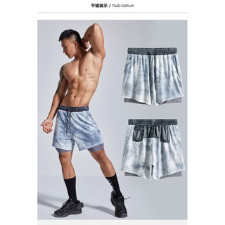 OMG Sports shorts male fake two-piece quick-drying