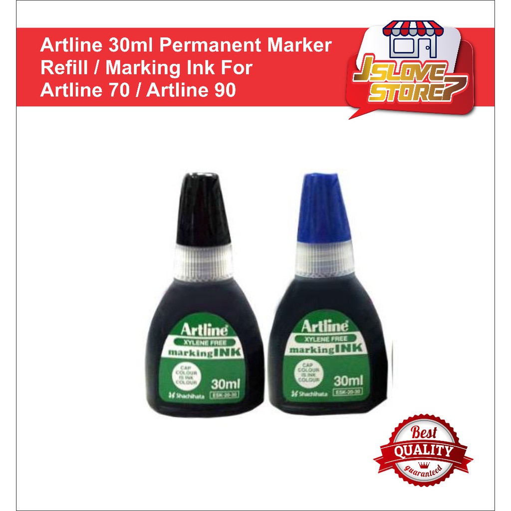 Artline 30ml ปากกามาร์กเกอร์ถาวรเติม/หมึกทําเครื่องหมายสําหรับ Artline 70/Artline 90