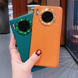 huawei mate 30 pro ใหม่นาฬิกาข้อมือสําหรับสตรีสายเข็มขัดหนังติดประดับเพชร