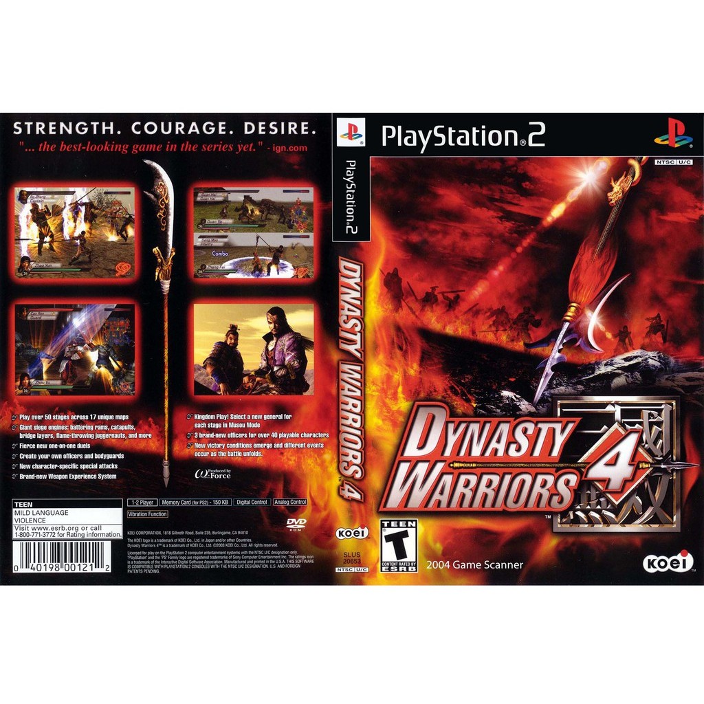 เกมส์ Dynasty Warriors 4 (PS2) สำหรับเครื่องที่แปลงระบบแล้วเท่านั้น