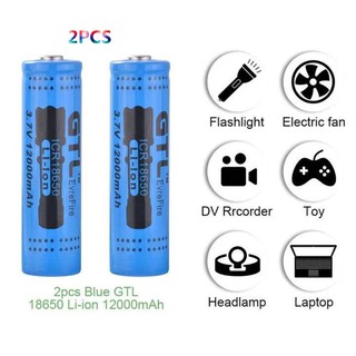 super_center  ถ่านชาร์ต 1865012000mAh 3.7v Li-ion for Flashlight Torch RC992