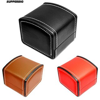 นาฬิกาแฟชั่น Faux Leather Square พร้อมกล่องหมอน