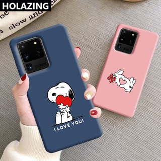 Samsung Galaxy S20 FE Samsung Note 20 Ultra 10 Plus 9 S10 Plus 5G S9 Candy Color เคสโทรศัพท์ เคสซิลิโคน Phone Cases Snoopy Soft Silicone Cover