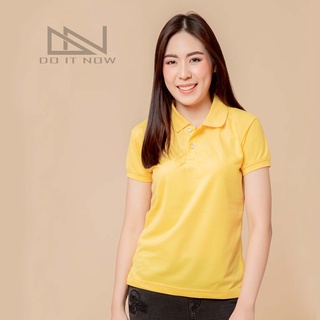 เสื้อโปโลแขนจั๊ม 🔥สีเหลือง🔥 (หญิง)  By Doitnow  สินค้าคุณภาพ จากแห่งผลิตโดยตรง!!