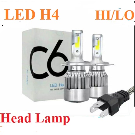 ไฟหน้ารถ LED Foglamp C6 SOCKET H4 H11 H8 H9 COB