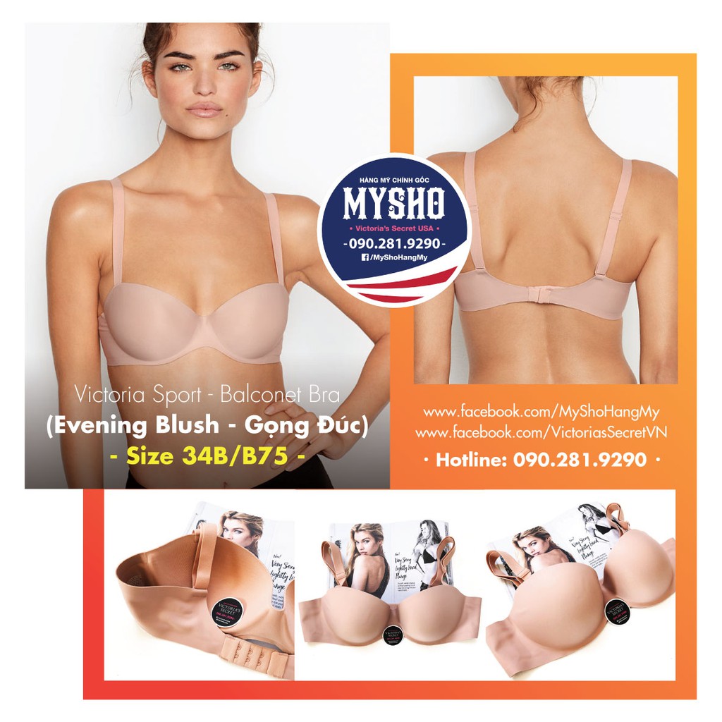 [Size 34B/B75] Evening Blush Bra - Molded Underwire