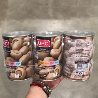 !!ขายยกแพ๊ค!! เห็ดแชมปิญองในน้ำเกลือ UFC (3 กระป๋อง x 425 g.)