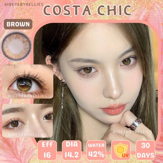 🔥คอนแทคเลนส์✨ขนาดมินิ✨Brown✨Costa Chic (Luxzylens)