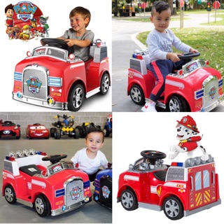 รถแบตเตอร์รี่ รถดับเพลิงเด็ก Paw Patrol Marshall 6 Volt Quad with Realistic Fire Truck Sounds